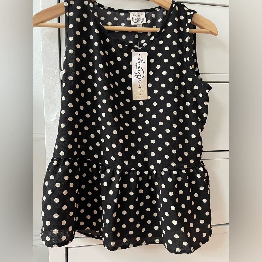 Polka dot Sleeveless top